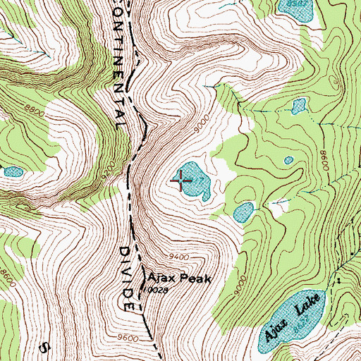 Topographic Map of Albino Lake, MT