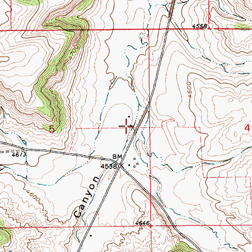 Topographic Map of Kibby, MT