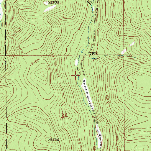 Topographic Map of Lion Creek Campground, MT