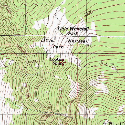 Topographic Map of Lookout Spring, MT