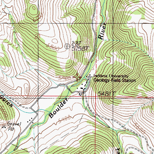 Topographic Map of Carmichael Canyon, MT