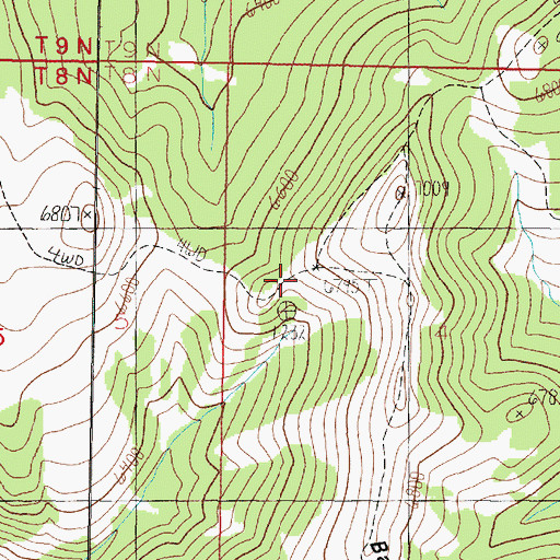 Topographic Map of Irish Mine Hill, MT