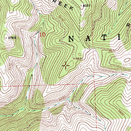 Topographic Map of Blue Mountain Saddle, MT