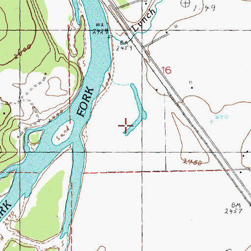 Topographic Map of Pardee Slough, MT