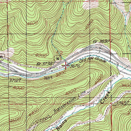 Topographic Map of Mephisto Creek, MT