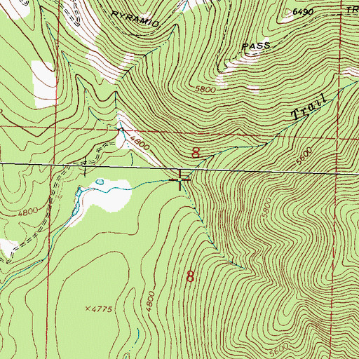 Topographic Map of Chaffin Pack Camp, MT