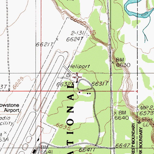 Topographic Map of Interagency Aerial Fire Control Center, MT