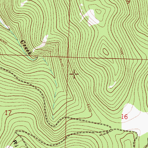 Topographic Map of Mink Creek Saddle, MT