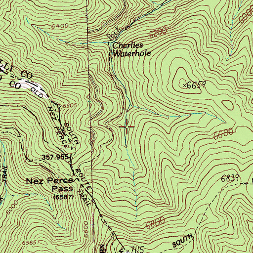 Topographic Map of Nezperce Pass, MT