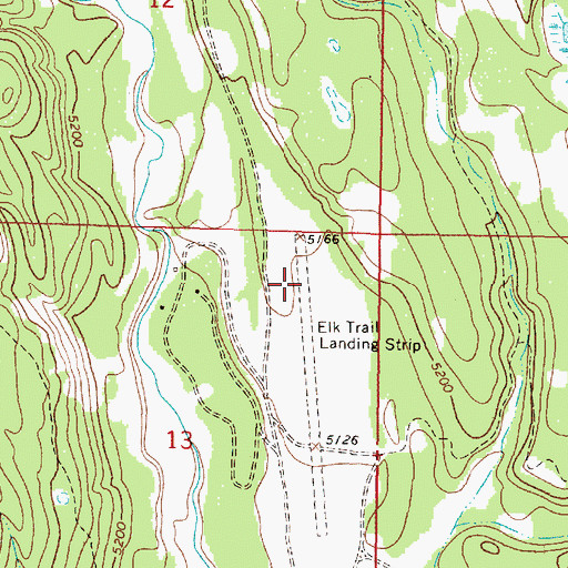 Topographic Map of Nelson Ranch Airport, MT