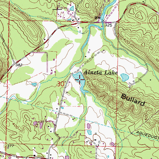 Topographic Map of Alneta Lake, AR