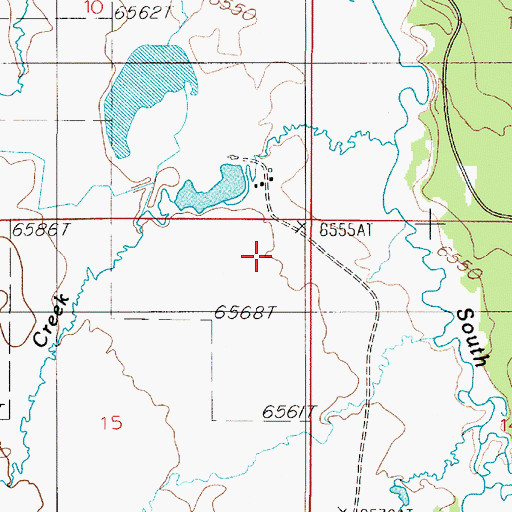 Topographic Map of Bar N Ranch, MT