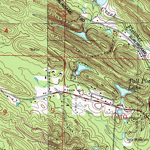 Topographic Map of Green Lake Dam, AR