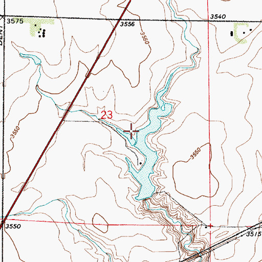 Topographic Map of Dick Golie Wildlife Dam, MT