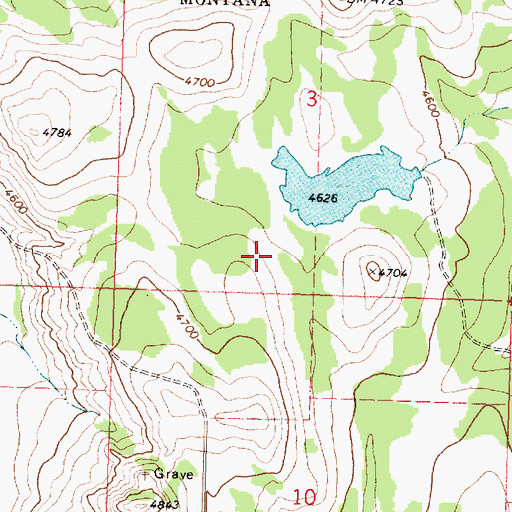 Topographic Map of Staples Dam, MT