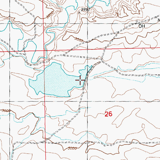 Topographic Map of Garden Dam, MT