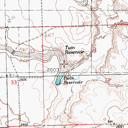 Topographic Map of Miss Flaming Jet Dam, MT