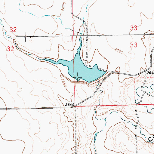 Topographic Map of Thibadeau Farm Dam, MT