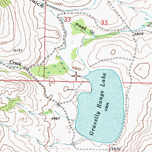 Topographic Map of Gravelly Range Lake Dam, MT