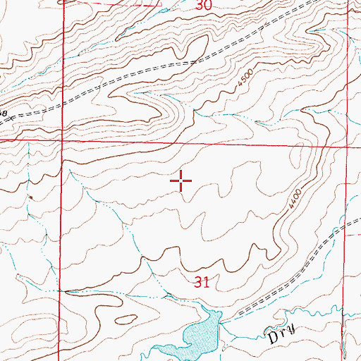 Topographic Map of Scott Ranch Dam, MT