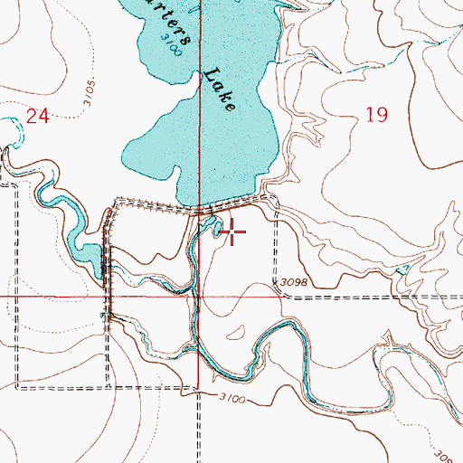 Topographic Map of McCarter North Dam, MT