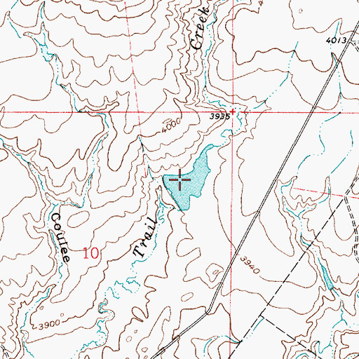 Topographic Map of Morris Reservoir, MT