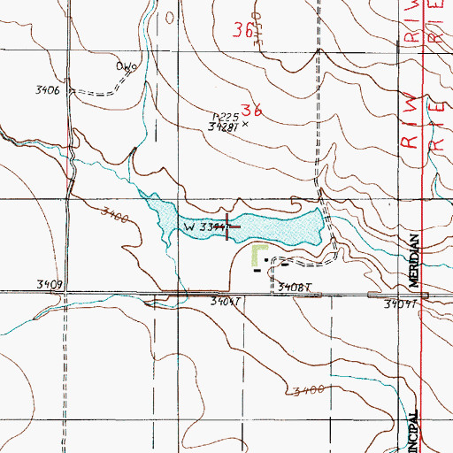 Topographic Map of Suphellen Reservoir, MT