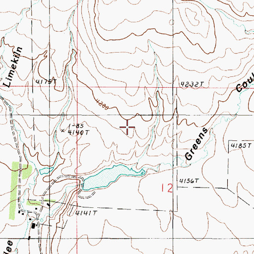 Topographic Map of Berthelote Dam, MT