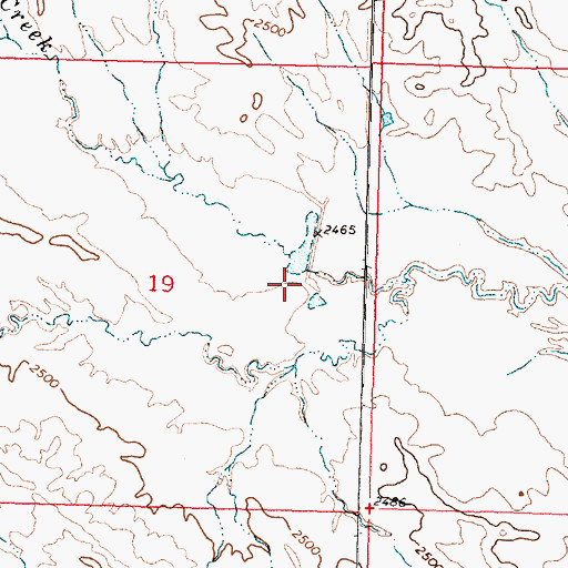 Topographic Map of One Fork Dam, MT