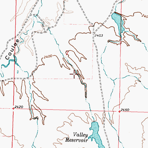 Topographic Map of Mud Pot Dam, MT