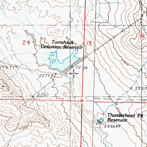 Topographic Map of Tomahawk Dam, MT