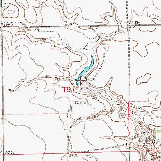 Topographic Map of BR-8 Dam, MT