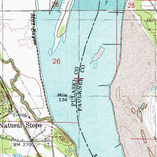 Topographic Map of Murray Lake, AR