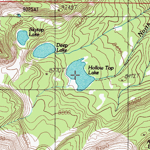 Topographic Map of Deep Lake, MT