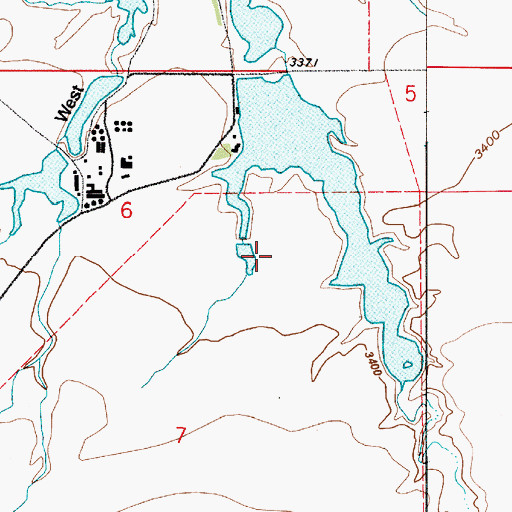 Topographic Map of Prairie Nest Ranch 3 Dam, MT