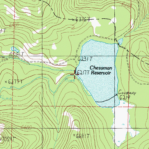 Topographic Map of Chessman Main Dam, MT