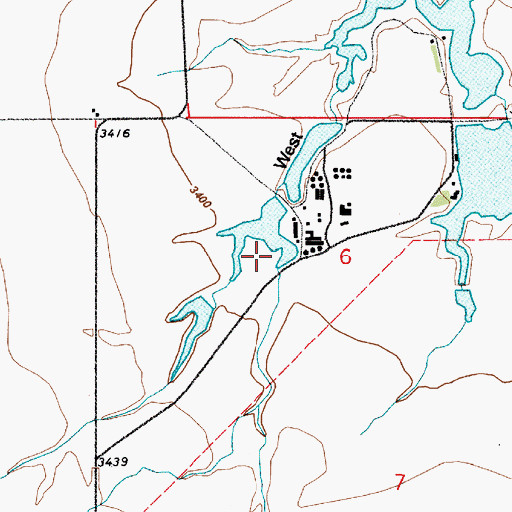 Topographic Map of O'Day Number 1 Dam, MT
