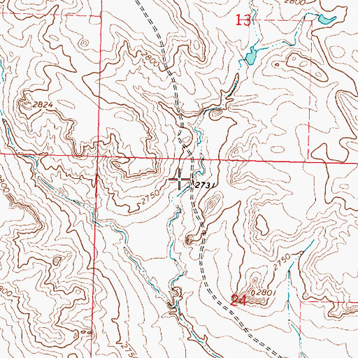 Topographic Map of Stinebaugh Number 1 Dam, MT