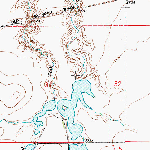 Topographic Map of O'Day Number 2 Dam, MT