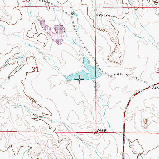 Topographic Map of Goodale Number 2 Dam, MT