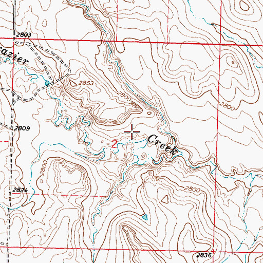 Topographic Map of Stinebaugh Number 2 Dam, MT