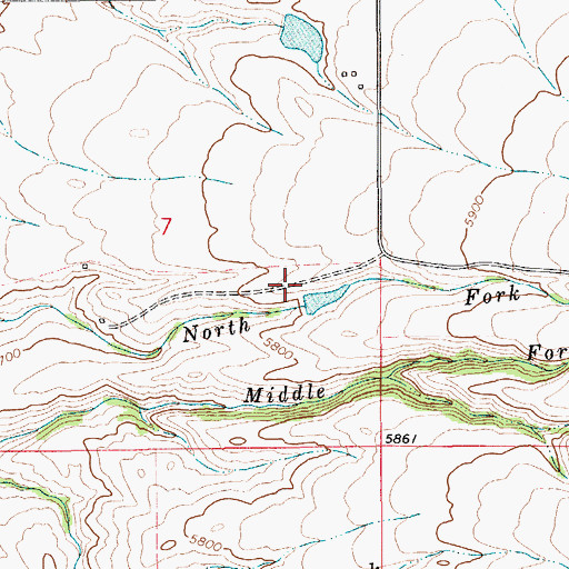 Topographic Map of Pepper Number 2 Dam, MT