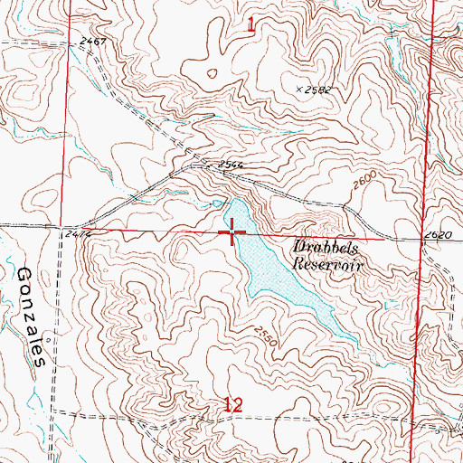 Topographic Map of Drabbels Dam, MT