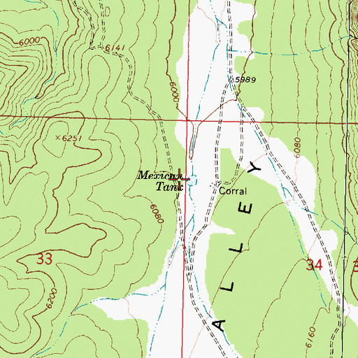 Topographic Map of Mexican Tank, AZ