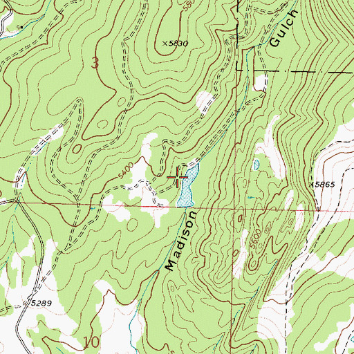 Topographic Map of Mannix Dam, MT