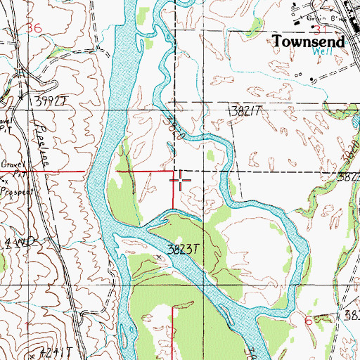 Topographic Map of Townsend Sewage Lagoon Dam, MT