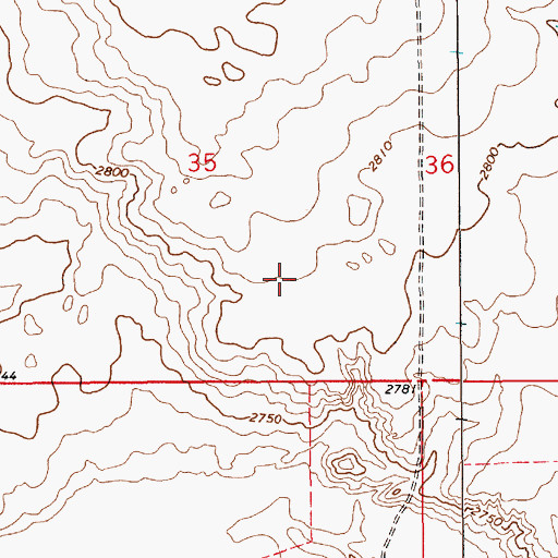 Topographic Map of Miller Brothers Dam, MT