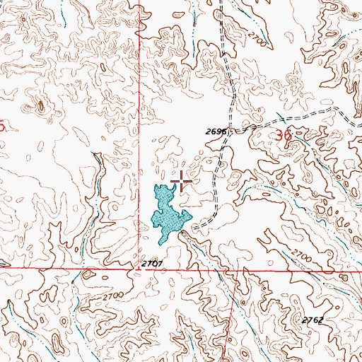 Topographic Map of Brewer Number 3 Dam, MT