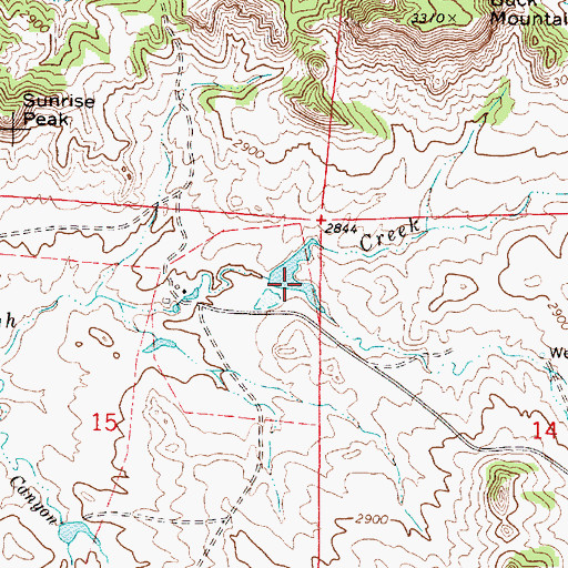 Topographic Map of Ogdahl Number 3 Dam, MT