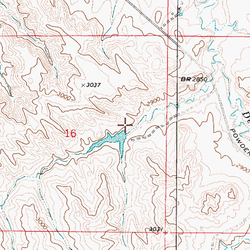 Topographic Map of Tonn Number 3 Dam, MT